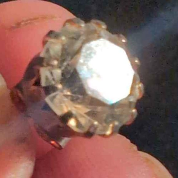 Vintage Rhinestone Large Earrings Posts                         Blue #77 - Picture 2 of 7